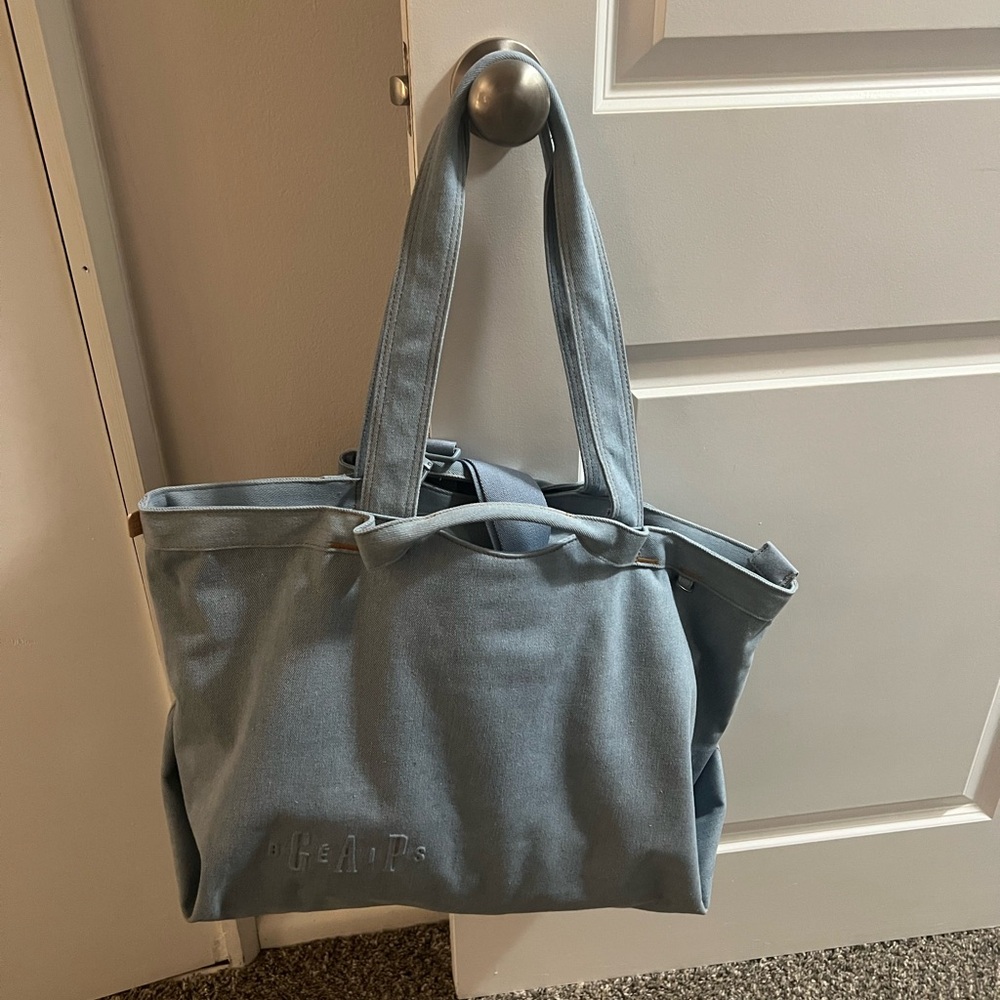 Beis GAP Denim Blue Travel Tote